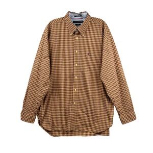 Tommy Hilfiger Men's Plaid Button Down Shirt XL Stretch Cotton Blend Casual